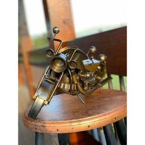 Motorcycle Sculpture- made from automotive parts